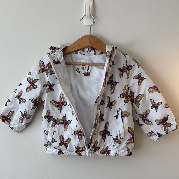 Butterfly Print Hooded Jacket - Picture 3 of 3
